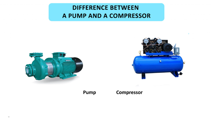 Sự khác biệt giữa máy bơm và máy nén