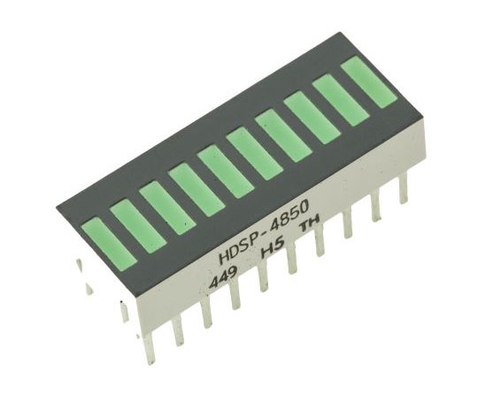 Broadcom HDSP-4850 10-segment LED light bar green