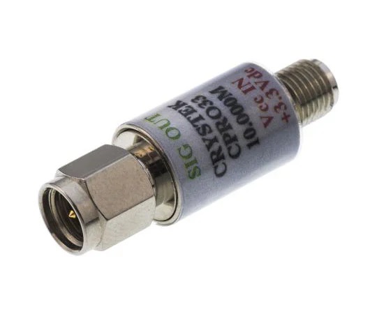 Crystek CPRO33-10.00 Crystal Clock Oscillator (10 MHz, 3.3V, 3-Pin SMA Housing)