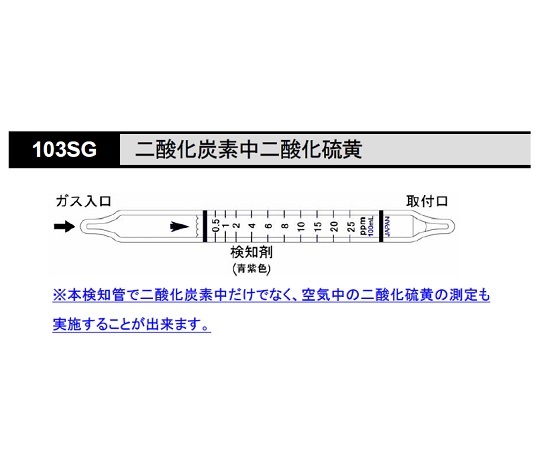 KITAGAWA 103SG Gas Detector Tube Sulfur Dioxide in Carbon Dioxide (10pcs/ box)