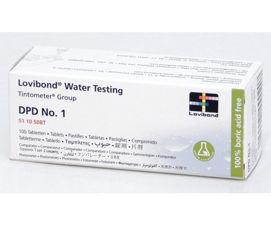 Tintometer 511050BT Free residual chlorine/bromine measurement reagent 100 tablets (DPD No.1) Lovibond