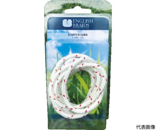 ENGLISH BRAIDS 1928T010000 Starter cord (2.8φ×10m, White/ Red)