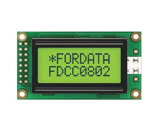 Fordata FC0802B00-FHYYBW-51LE Semi-transmissive alphanumeric LCD alphanumeric display (2 rows 8 characters)