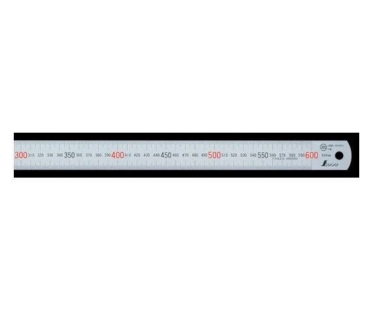 Shinwa Rules 13021 Ruler (silver, 60cm, with red numbers, JIS)