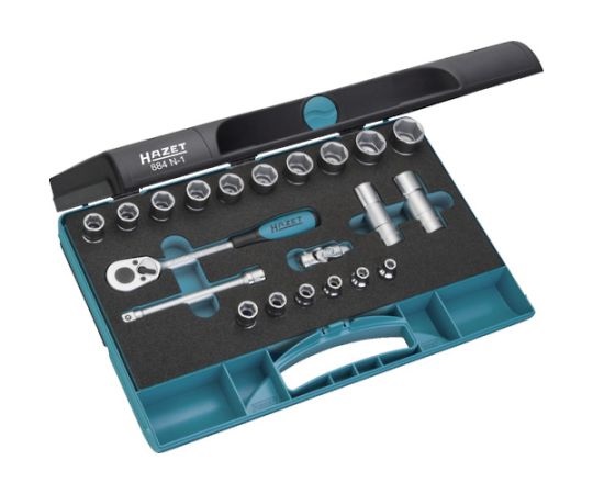 HAZET 880N-1 Socket wrench set (hexagonal type, 9.5 mm drive)