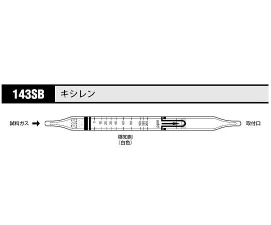 KITAGAWA 143SB Gas detector tube xylene (5 - 200ppm, 1 box (10 tubes))