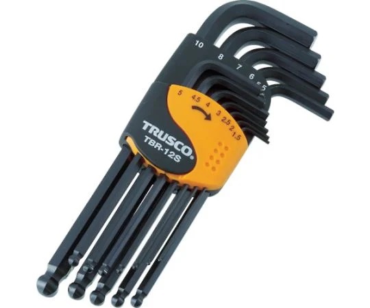 TRUSCO NAKAYAMA TBR-12S Ball point hex wrench set (standard type, 12-piece set)