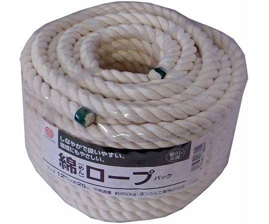 MATSUURA M-R1220P Cotton rope (3 strands) (12mmΦ×20m, Round pack 1 case (24 rolls))