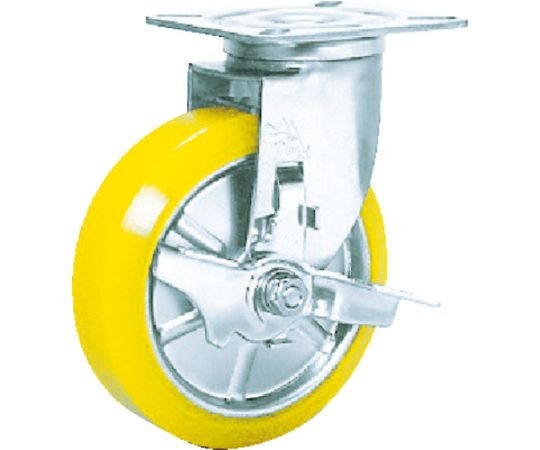 SISIKU ADDKREIS SUNJB-150-SEUW Stainless steel caster Antistatic urethane wheel with swivel stopper 150mm