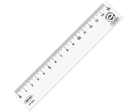 KYOEI PLASTIC P-1515 R-PET straight ruler 15cm