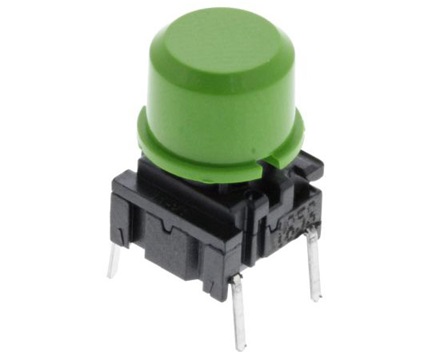 MEC 3FTL6+1D02 Single Pole Single Throw (SPST) Green Keyboard Switch (IP67 (SPST), 50mA @ 24VDC, -40 - +115oC)