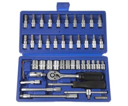 MTI 568-514 Socket & Wrench Set 1/4inch Square Drive 46pcs