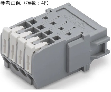 SATO PARTS SL-4000-AJ-4PGY Screwless Terminal Block for 2-piece Relay (Receptacle side) (4P, 300V, 5A)