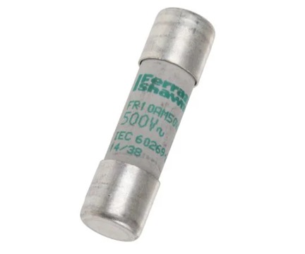 Mersen H218714 Ceramic tube fuse (2A, 10x38mm, 500VAC, 1 bag (10 pieces)