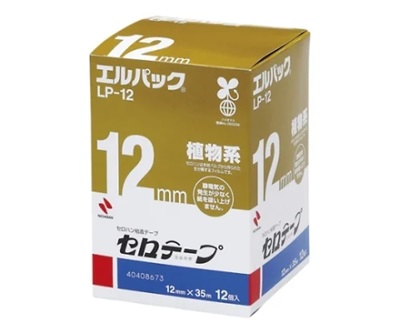 NICHIBAN LP-12 Cellophane Tape (R) L-Pack (R) Value Packaging (12mm x 35m)