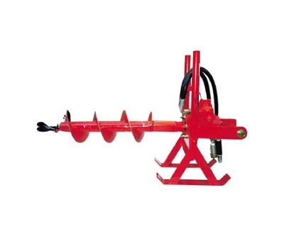 MARUZEN KOGYO AY01H Hydraulic side digging auger (red, 343 x 274 x 515mm)