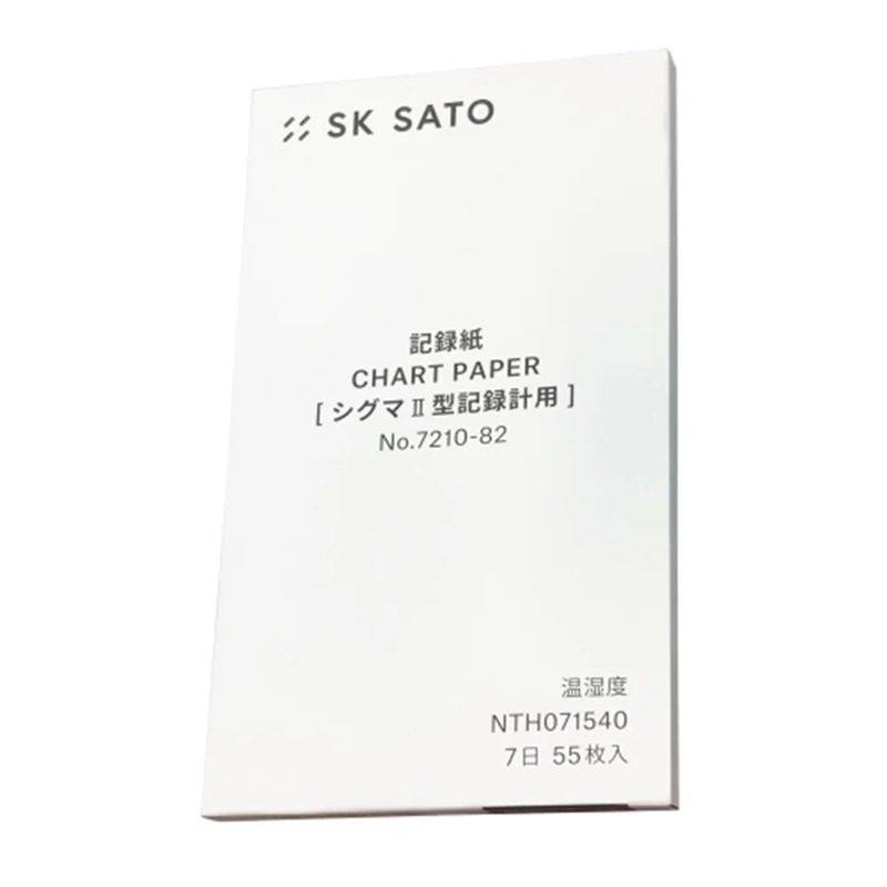 Sato Keiryoki Mfg NTH071540 Recording paper for Sigma II temperature and humidity recorder (7-day plain paper, 1 box (55 sheets))