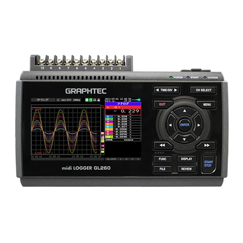 GRAPHTEC GL260 Data Logger 10 channels