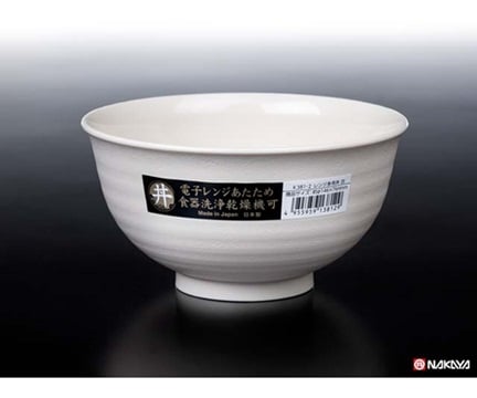 Nakaya Chemical K381-2 Microwaveable Bowl (White, Φ146×75mm)