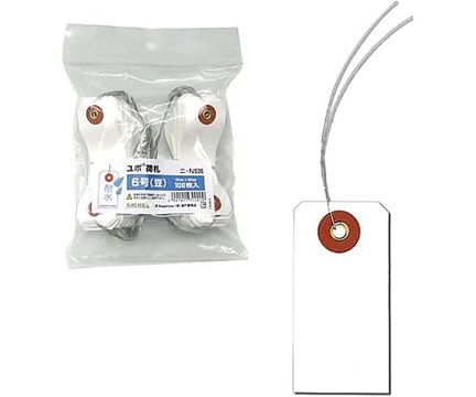 Thẻ vận chuyển (Thẻ hành lý) chống nước (60 x 30mm, 1 gói (100 tờ)) Nagatoya N536