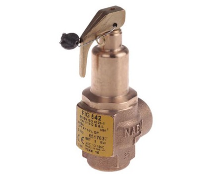 Nabic Valve Safety Products N-542-015 3 BAR Pressure Relief Valve 1/2 in BSP Female