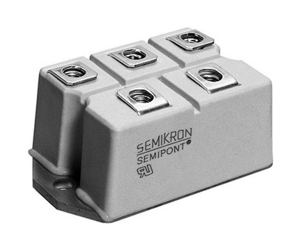 Semikron SKB 52/16 Bridge Diode Single Phase (1600V, 7-Pin A 46)