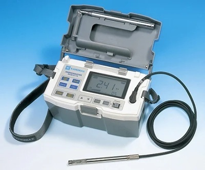 Máy đo gió Anemomaster (tốc độ gió/ nhiệt độ gió/ có chứng nhận) KANOMAX JAPAN 6114