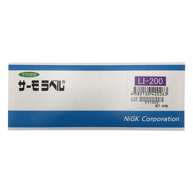 NiGK LI-200 Thermo Label (R) LI Series (irreversible, 1 box (40 sheets))