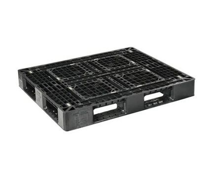 Pallet nhựa (màu đen, tải trọng tối đa 1000kg, 1200 x 1000 x 150mm) NIPPON PLASTIC PALLET LA-1210RR-BK