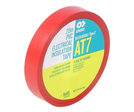 Advance Tapes AT7 Red Electrical Tape (19mm x 20m)
