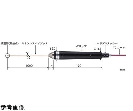 Cảm biến nhiệt độ đa năng loại BS series (-200 đến 500oC, φ5mm) ANRITSU METER BS-51E-100-TC1-ASP