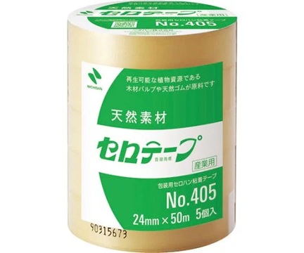 NICHIBAN 405-24X50 Scotch tape No.405 (24mm x 50m Biomass mark)