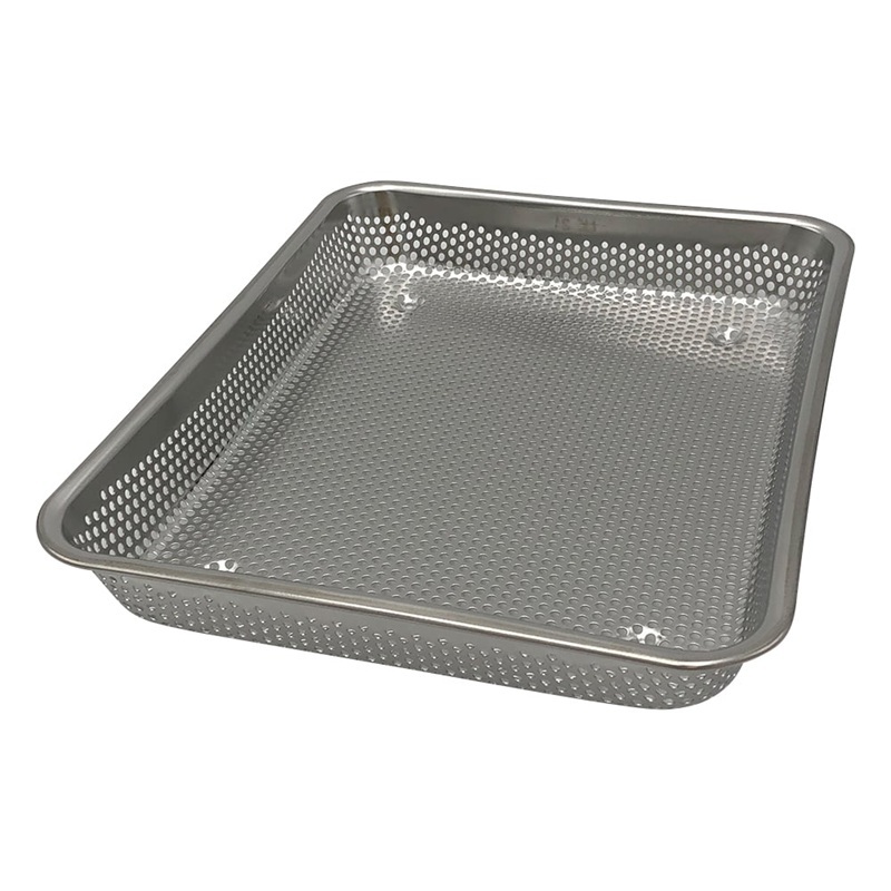 Khay lưới nông bằng thép không gỉ (248 x 200 x 28mm) Sanpo Industry 1-7471-01