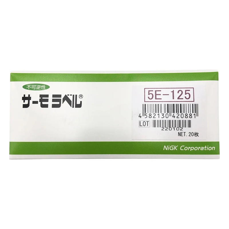 NiGK 5E-125 Thermo Label(R) 5E Series (irreversible/ 5-point type, 20 sheets/ box)