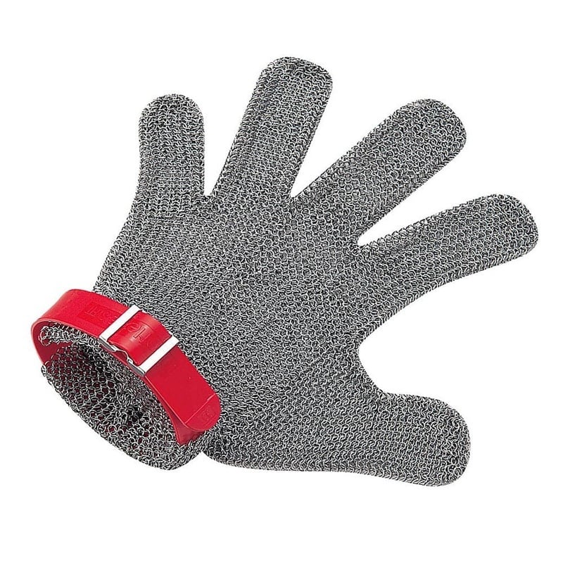Găng tay lưới thép không gỉ (size L, tay phải, màu xanh lam) Niroflex L5R-EF