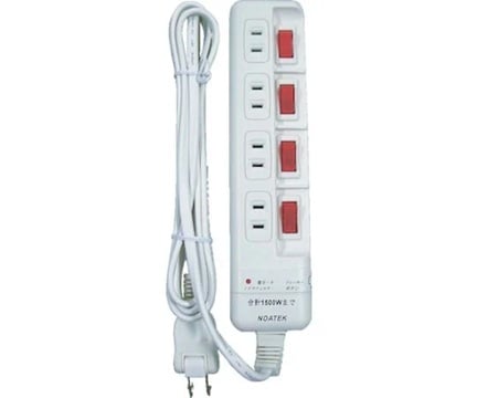NORTH NC-5570S Lightning guard with 4 ports 4 Switch energy conservation Power Tap (2m, AC125V, 15A)