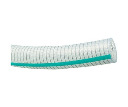 TOYOX TSIS-19-10 Heat-resistant and pressure-resistant hose for food/ chemical (Silicone rubber, Reinforcement material/ Polyester thread, SUS316, 19.5 x 28.5mm, length 10m)