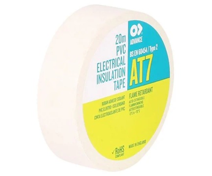 Advance Tapes 211289 PVC Insulation Tape (white, 19mm x 20m, AT7, code 511-4306)