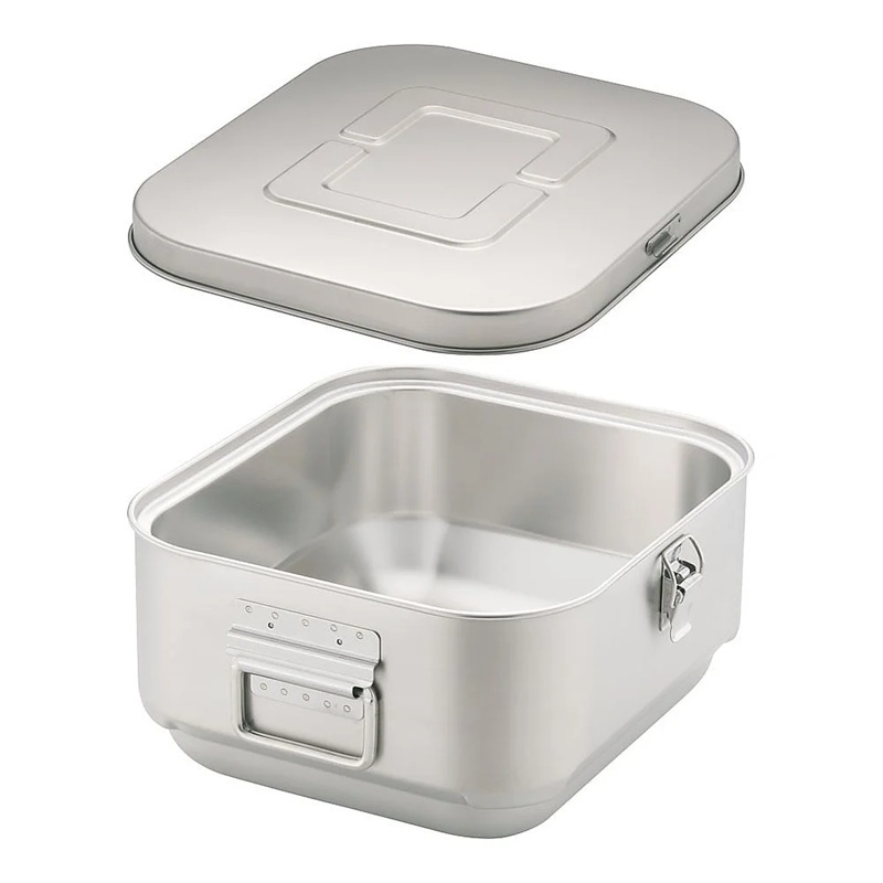 Hộp thép không gỉ S 7L có kẹp Ooi Metal SMB-07CM