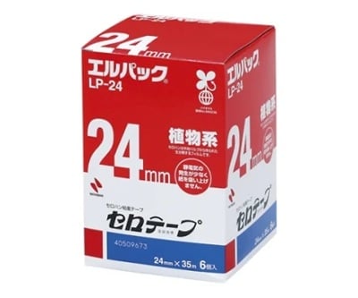 NICHIBAN LP-24 Cellophane Tape Elpack (R) economy packaging (24mm x 35m, 1 box (6 rolls))