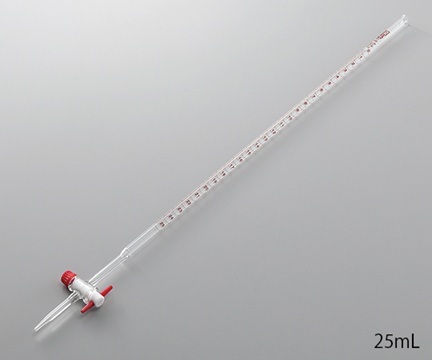 Buret thủy tinh có vòi khóa PTFE 10mL AS ONE 53-0002-25