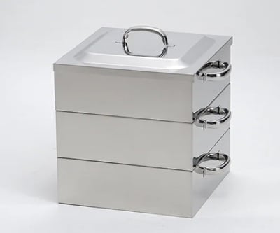PEACH BRAND KAGOSHIMA 61-8517-12 Business Oriented Square Steamer Two Shelves 30cm