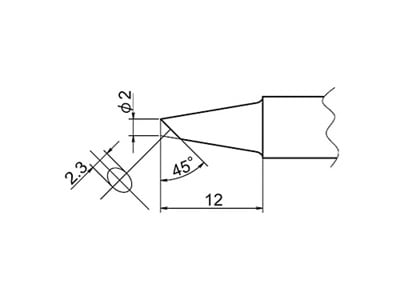 HAKKO T20-BC2 Soldering tip