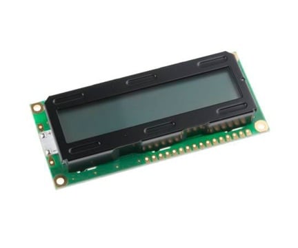 Powertip PC1601LRS-A Alphanumeric LCD Display (1 Row by 16 Characters, Transflective)