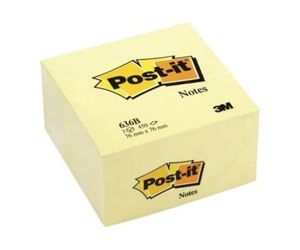 Post-It 23401 Sticky Notes (450pcs, Yellow, 76 x 76mm)