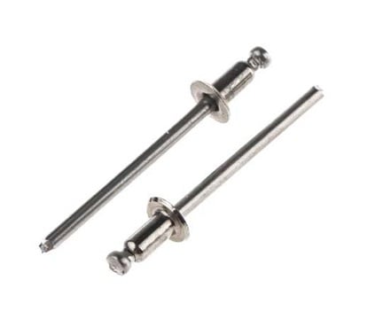 Đinh tán bằng thép không gỉ trơn (6.4mm, 1.6 - 3.2mm, 1 túi (500 chiếc)) Pop Rivets SSD42SSBS