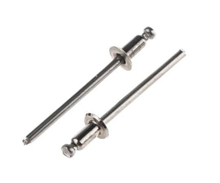 Pop Rivets SSD42SSBS Plain Stainless Steel Blind Rivet (6.4mm, 1.6 - 3.2mm, 1 bag (500pcs))