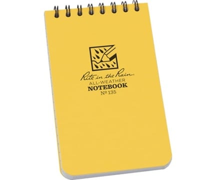 Rite in the Rain No.135 All-Weather Notebook Universal Yellow