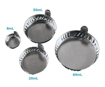 Eagle Thermoplastics D70-100 Round Aluminum Dish (with Handle, 60mL, 100pcs)