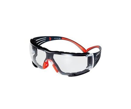 3M SF401SGAF-RED-FJIS Secure Fit Safety Glasses (Clear, with Gasket)